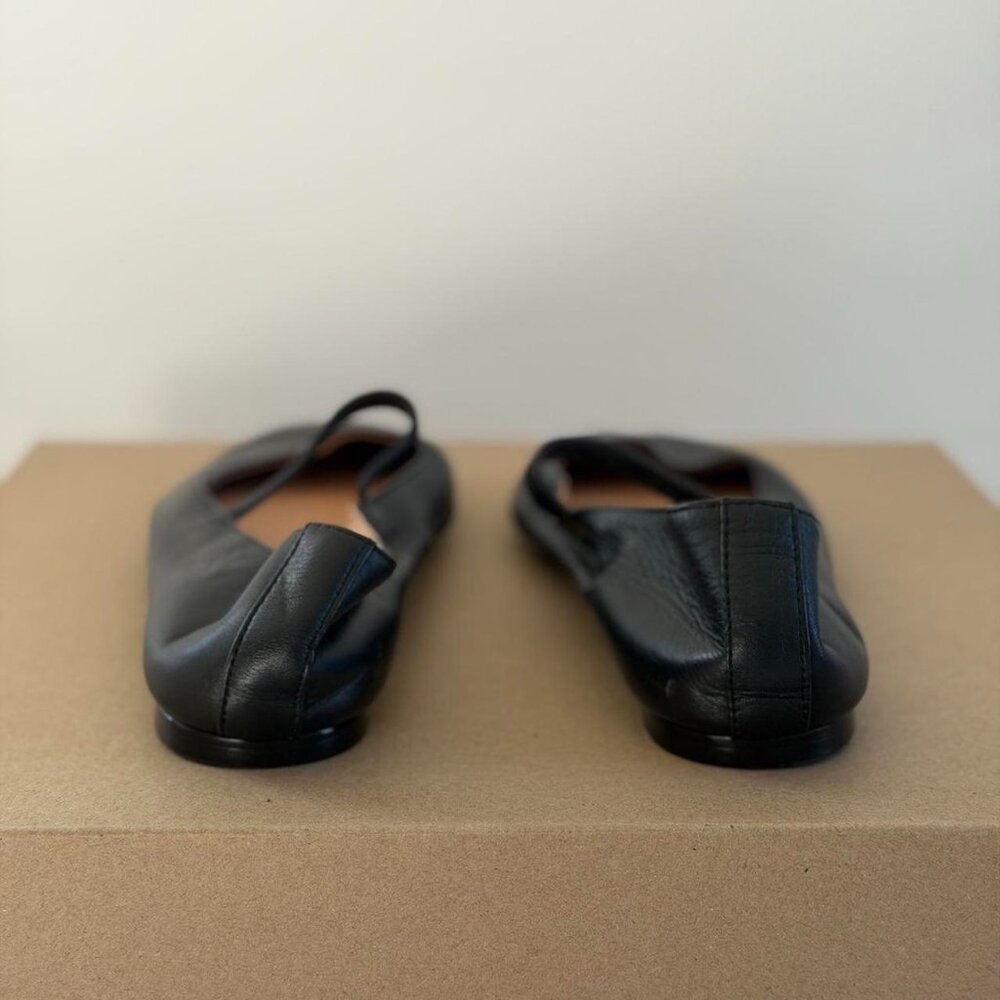 Madewell The Greta Ballet Flat in True Black, Size 8 - Picture 5 of 12